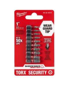 MLW48-32-4618 image(0) - Milwaukee Tool 10-Piece SHOCKWAVE Impact Torx® Security Insert Bit Sets (3 Pack)