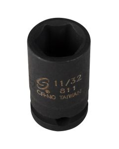 SUN811 image(0) - SUNEX SOC 11/32 1/4D IMP 6PT BLK