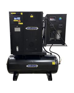 EMXERIK010003 image(0) - Emax Compressor 10HP 1PH Industrial Rotary Screw Compressor-120 Gal Tank Mount w/Air Dryer