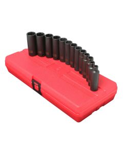 SUN3359 image(0) - SUNEX SOCKET SET IMPACT 3/8IN. DRIVE 13 PC.DEEP METRIC
