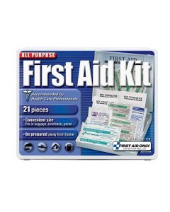 First Aid Only Travel First Aid Kit 21 Piece Plastic Case