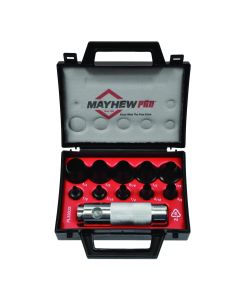 Mayhew 11 Pc Cutting Punch Set; 1/8-Inch to 3/4-Inch SAE Hollow Punch Set