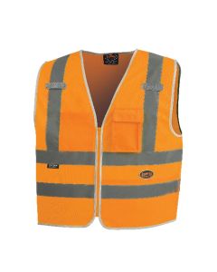 Pioneer Pioneer - Multi-Pocket Safety Vest - Hi-Vis Orange - Size XL