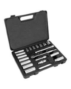 WLMW38911 image(1) - Wilmar Corp. / Performance Tool 3/8 SOCKET SET SHALLOW/DEEP