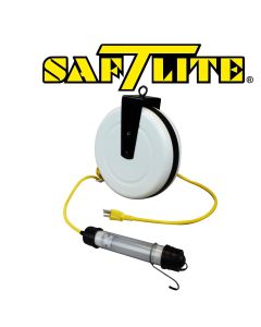 GEN1940-4014 image(0) - SafTlite by General Manufacturing Stubby LED on 40 Foot 18/2GA Retractable Commercial Reel with Black Fixtures