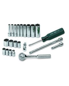 SKT4952 image(0) - S K Hand Tools Set Skt 1/4dr 12pt Fr 22pc