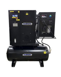 EMXERIK050001 image(0) - Emax Compressor 5HP 1PH Industrial Rotary Screw Compressor-120 Gal Tank Mount w/ Air Dryer