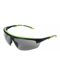 SRWS72001 image(0) - Sellstrom Safety Glasses - XP410 Series - Smoke Lens - Black/Green Frame - Sta-Clear&reg; AF/HC