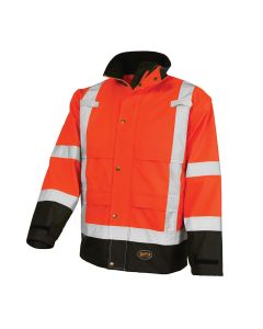 SRWV1200251U-M image(0) - Pioneer Pioneer - Ripstop Waterproof Safety Jacket - Hi-Vis Orange - Size Medium