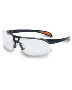 UVXS4200 image(0) - Uvex Protege Black Safety Glasses with Clear Anti-Scratch/Hard Coat Lens - S4200-H5
