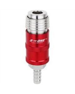 Milton Industries 1/4" Safety Exhaust Coupler, 3/8" Hose Barb