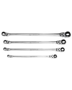 KTIXDRF5120S image(0) - K Tool International Wrench Set 4 Piece Ratcheting Double Flex SAE 120 Tooth