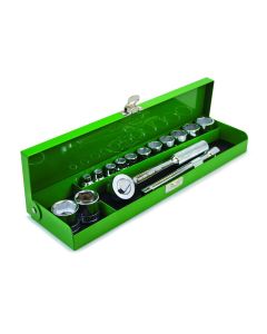 SKT94515 image(0) - S K Hand Tools 15pc Metal Box 3/8" SAE Set