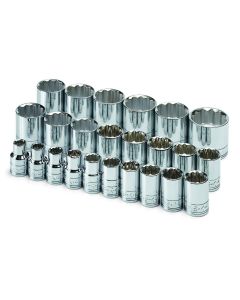 SKT1924 image(0) - S K Hand Tools Set Skt 1/2dr Std 12pt Mt 24pc