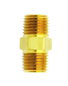 Milton Industries M. Hex Nipple, 3/8" x 3/8" NPT
