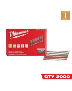 MLWMDP8D-2000 image(0) - Milwaukee Tool 8D 2-1/4 Inch x .131 Inch Collated Duplex Nails