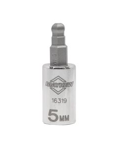 MAY16319 image(1) - Mayhew Mayhew 5 MM Metric Ball Hex Short Insert Socket Bit, 1/4-Inch Drive