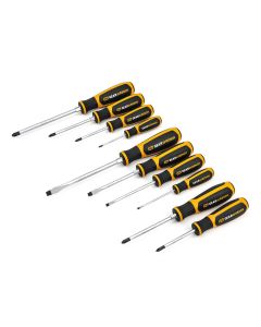 KDT80060H image(0) - GearWrench 10 Piece Phillips/Slotted/Pozidriv Dual Material Screwdriver Set