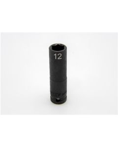 VIMIMPM612D image(0) - VIM Tools 12 mm X 3/8 Inch Drive CR-MO Impact Socket - Deep