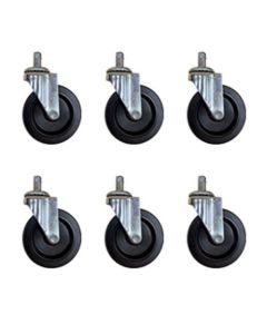 ShopSol 3&rdquo; Push-in Type Casters for ShopSol; Set of 6; Replacement