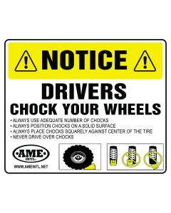 AMN15370 image(0) - AME Wheel Chock Sign