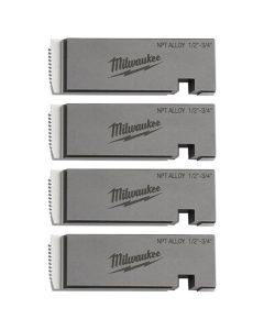 MLW48-36-1201 image(0) - Milwaukee Tool 1/2 Inch-3/4 Inch Alloy NPT Universal Pipe Threading Dies