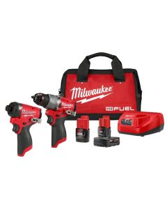 MLW2593-22 image(0) - Milwaukee Tool M12 FUEL 1/4" Hex Impact Driver w/ HACKZALL&reg; Recip Saw Kit