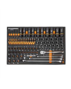 KDTGWMSBBS02 image(0) - GearWrench 97 Piece 1/4 Inch , 3/8 Inch , 1/2 Inch  Drive Bolt Biter Mechanics Tool Set Inch Foam Storage Tray