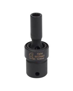 SUNEX 1/4".Dr. 5mm Magnetic Metric 12 point Universal Impact Socket