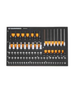 KDTGWMSBSKCBSAE image(1) - GearWrench 88 Piece 1/4", 3/8", 1/2" Drive SAE Bit Socket Set in Foam Storage Tray