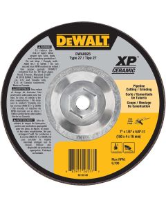 DEWALT Extended Performance Pipeline Grinding 7-Inch X 1/8-Inch X 5/8-Inch -11 Ceramic Abrasive