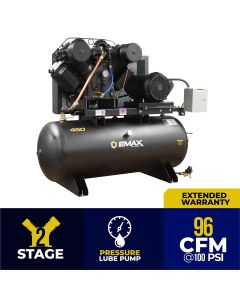 EMXEP25H120V3 image(0) - Emax Compressor Compressor 25 HP 2 Stg 3 Phase Horz 120 Gal