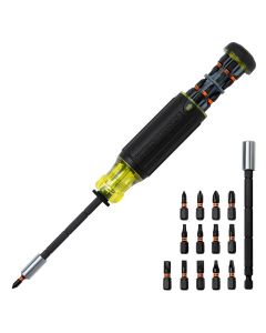 KLE32303 image(0) - Klein Tools 14-in-1 Multi-Bit Adjustable Length Screwdriver