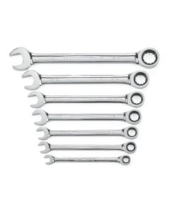KDT9317 image(0) - GearWrench 7 Piece 72-Tooth 12 Point Ratcheting Combination SAE Wrench Set