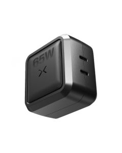 NOCX65B image(0) - NOCO Company XGrid X65 65W USB-C 2-Port Charger with GaN Fast Charging - Black