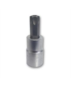 VIMPFS6TR50 image(0) - VIM Tools TR50 Tamper Proof TORX Gun Metal Gray Bit, Satin Chrome 3/8 Inch Square Drive Bit Holder
