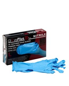 FAO90878 image(0) - First Aid Only Nitrile Exam Gloves Heavy Duty (8 mil thickness) Large 50/box