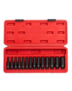 SUN1831 image(0) - SUNEX 14-Piece 1/4 in. Drive Deep Metric Ma