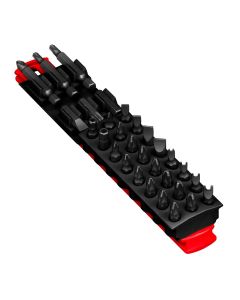 Ernst Mfg. 8" 30 Tool Magnetic Bit Buddy - Red/Black