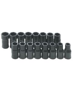 SKT756 image(0) - S K Hand Tools TURBO SOCKET SET 16PC 1/4" DR SAE& METRIC
