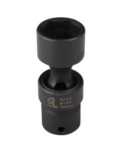 SUN818U image(0) - SUNEX SOC 9/16 1/4D IMP UNIV 6PT BLK