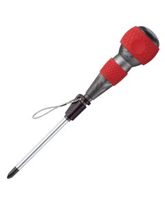 Vessel Tools No.210ST Ball Grip Tethered Screwdriver PH2x125
