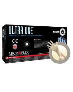 MFXUL315XL image(0) - Microflex ULTRA ONE PF LATEX EXT CUFF EXAM GLOVES XL