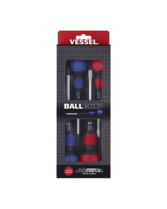 VES2204PBU image(0) - Vessel Tools BALL GRIP Screwdriver Set - 4 Piece