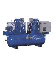Quincy Compressors 7.5 HP 120 Gallon Two-Stage Vertical 230V 3PH PRO Duplex Air Compressor - Model 473DC12DC23