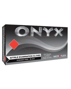 MFXN645 image(0) - Microflex ONYX BLACK NITRILE EXAM GLOVES XXL 100PK