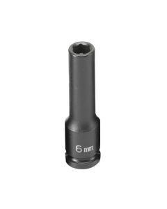 GRE906MDG image(0) - Grey Pneumatic 1/4" Drive x 6mm Magnetic Deep Socket