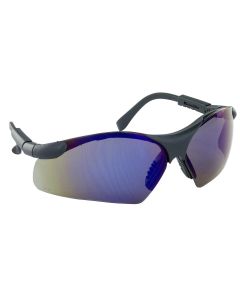 SAS541-0005 image(1) - SAS Safety Sidewinders Safe Glasses w/ Black Frame and Blue Mirror Lens in Polybag