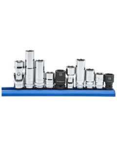 KDT80576 image(0) - GearWrench 10 Piece 1/4 Inch & 3/8 Inch Drive 6 Point 12mm Socket Set