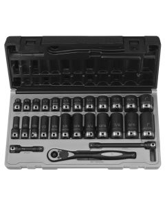 GRE81627RD image(0) - Grey Pneumatic 3/8" Drive 27 Piece Fractional Std & Deep Duo-Socket Set - 6 Point